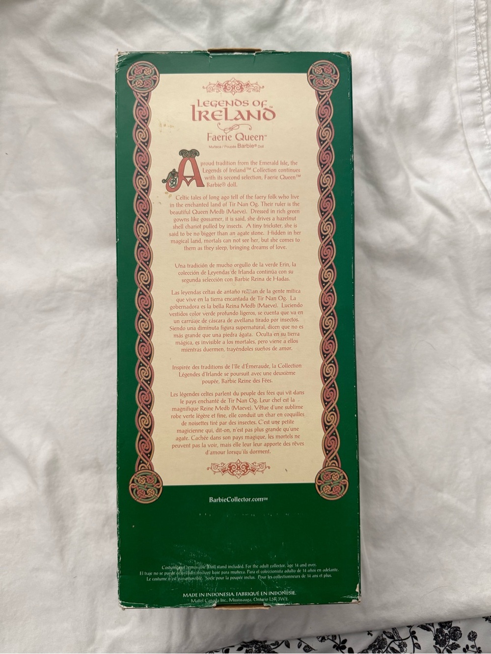 Barbie Legends of Ireland Faerie Queen Doll - Green and Gold - Picture 2 of 2